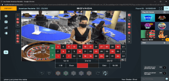 Live-dealer roulette game at Bovada casino