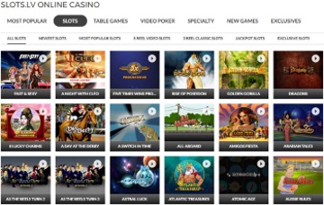 Slots.lv Offers around 400 Gaming Titles to Choose From